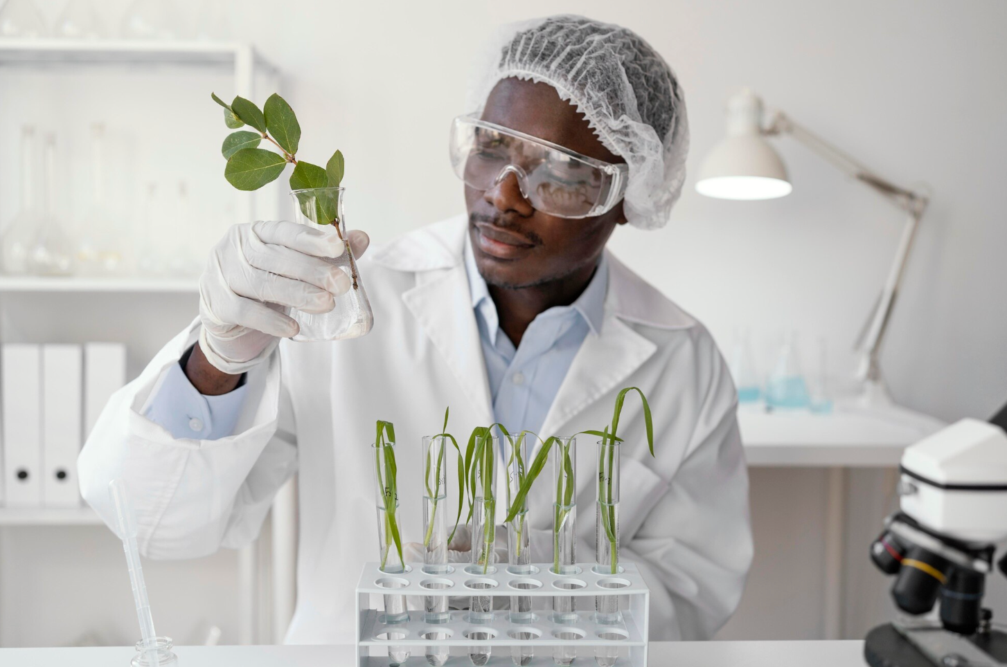 Researcher in lab