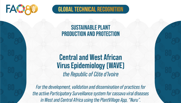 FAO GLOBAL TECHNICAL RECOGNITION in the area of Sustainable plant production and protection.